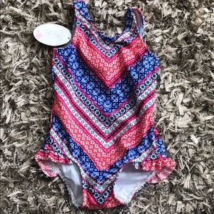 NWT 3t bathing suit with leg ruffles